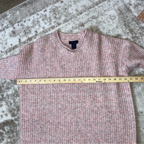 Rachel Roy pale pink speckled knitted crew neck long sleeve sweater soft SZ M - Picture 11 of 11